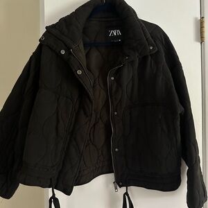 ZARA women's Quilted Jacket - Black